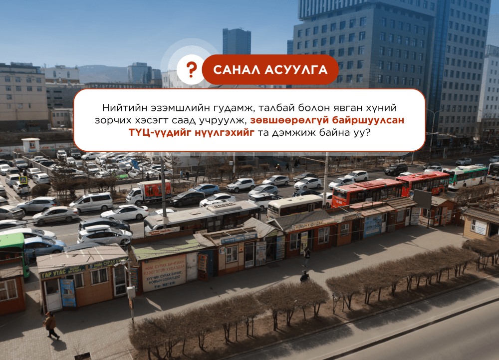 Зөвшөөрөлгүй ТҮЦ-үүдийг нүүлгэх эсэх талаар иргэдээс санал авч эхэллээ